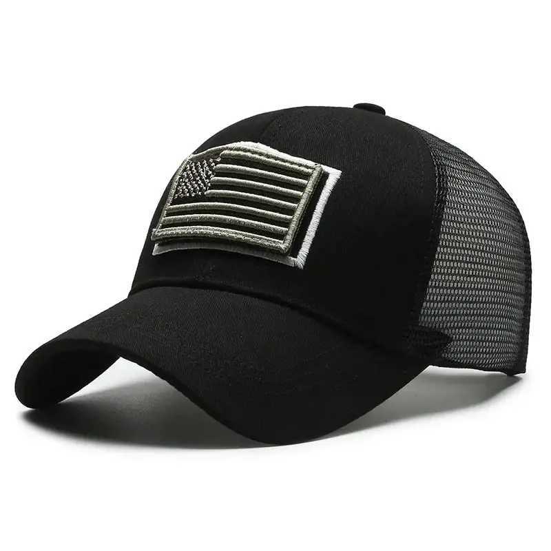 American Flag Camouflage Sticker broidered Baseball Net Hat Men OutdoorXJ250116