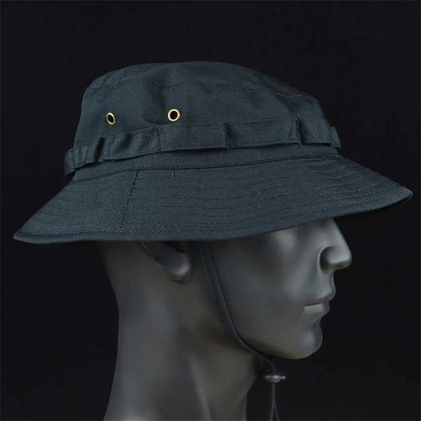 Tactical Boonie Hats Sun Fishing Hat Outdoor Camouflage Bobb Hiking Fisherman Sniper Ghillie Bucket HatsXJ250116