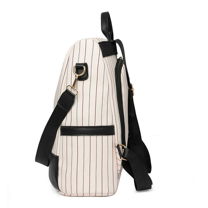 Womens backpack large capacity high end feel soft leather casual anti theft backpack single shoulder dual use backpack womens bag