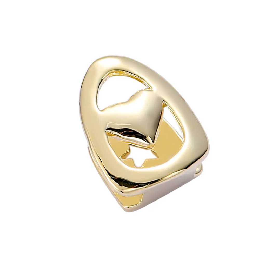 1pc Hip Hop Teeth Grillz Gold Plated Dental Grills Rock Tooth Grillz Caps Crystal Teeth Caps Halloween Vampire ToothXJ250114