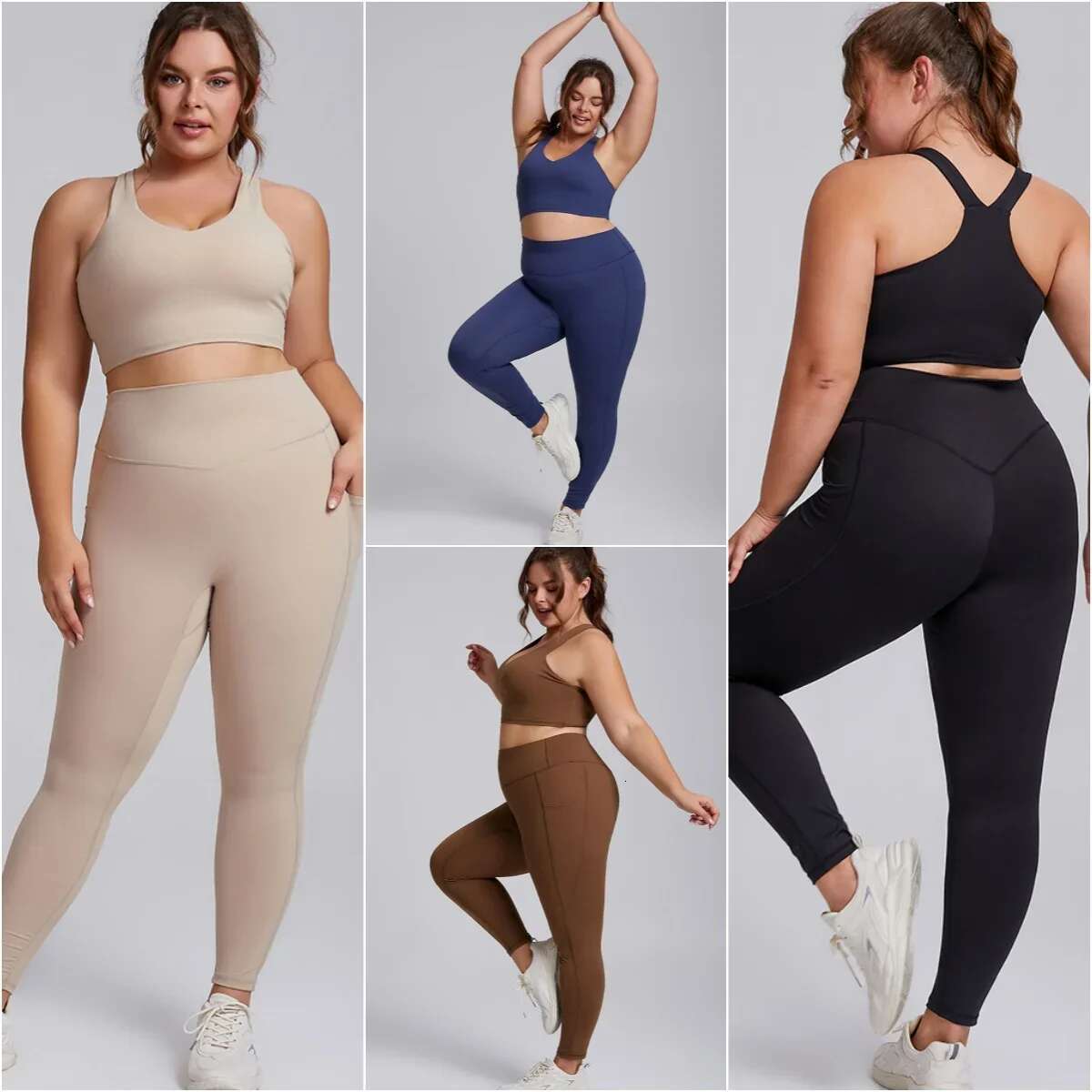 Ddmyoutdoor China Domestic Yoga Set XL Plus Size Workout Oufit Curvy Sports Bra Gym Leggings Stretch Fiess Suit Tight Fitting Women Activewear