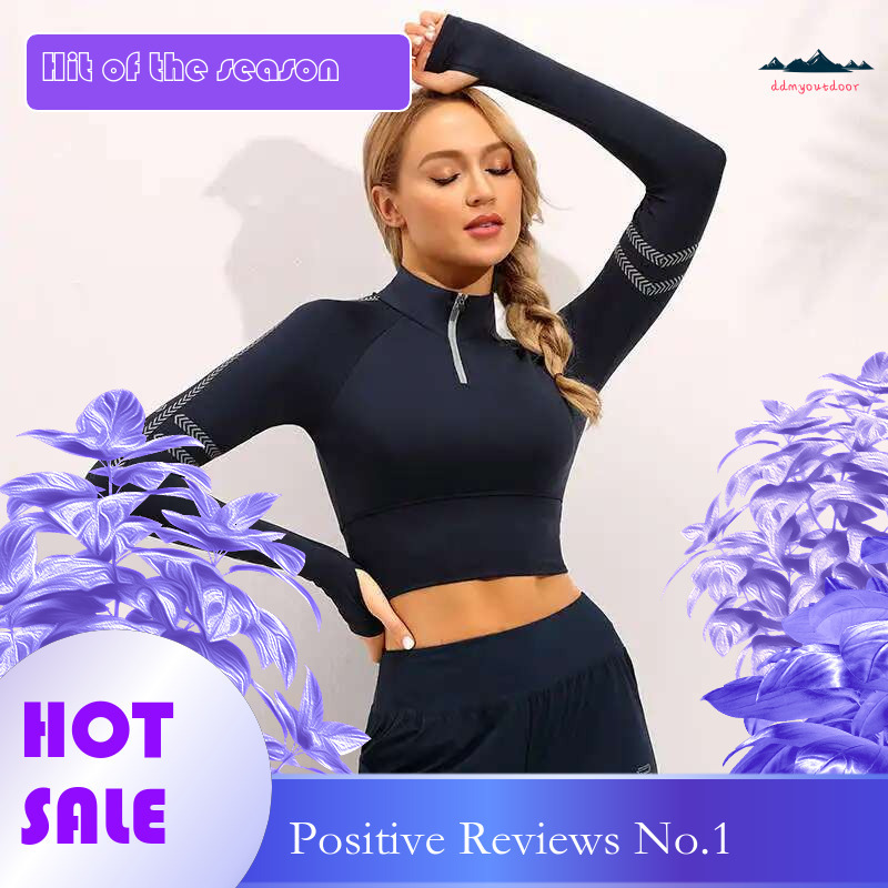 Ddmyoutdoor China Domestic Women Fiess Tops Workout Training Exercise Gym T Shirts Sport Sweatshirt T Shirt Yoga Hoodies Running Long Sleeve Tees WA