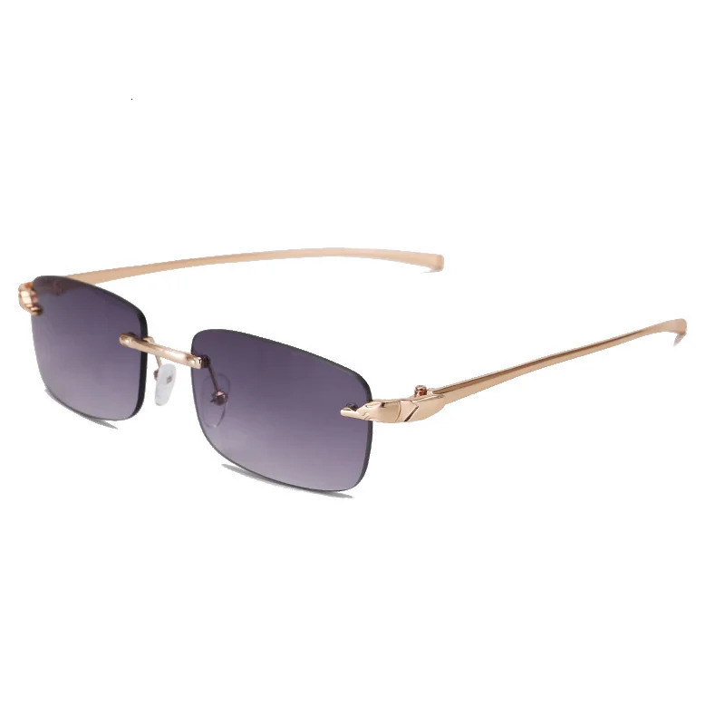 frameless sunglasses for women and men ocean film UV resistant street po show cut edges Korean personalized internet 250117