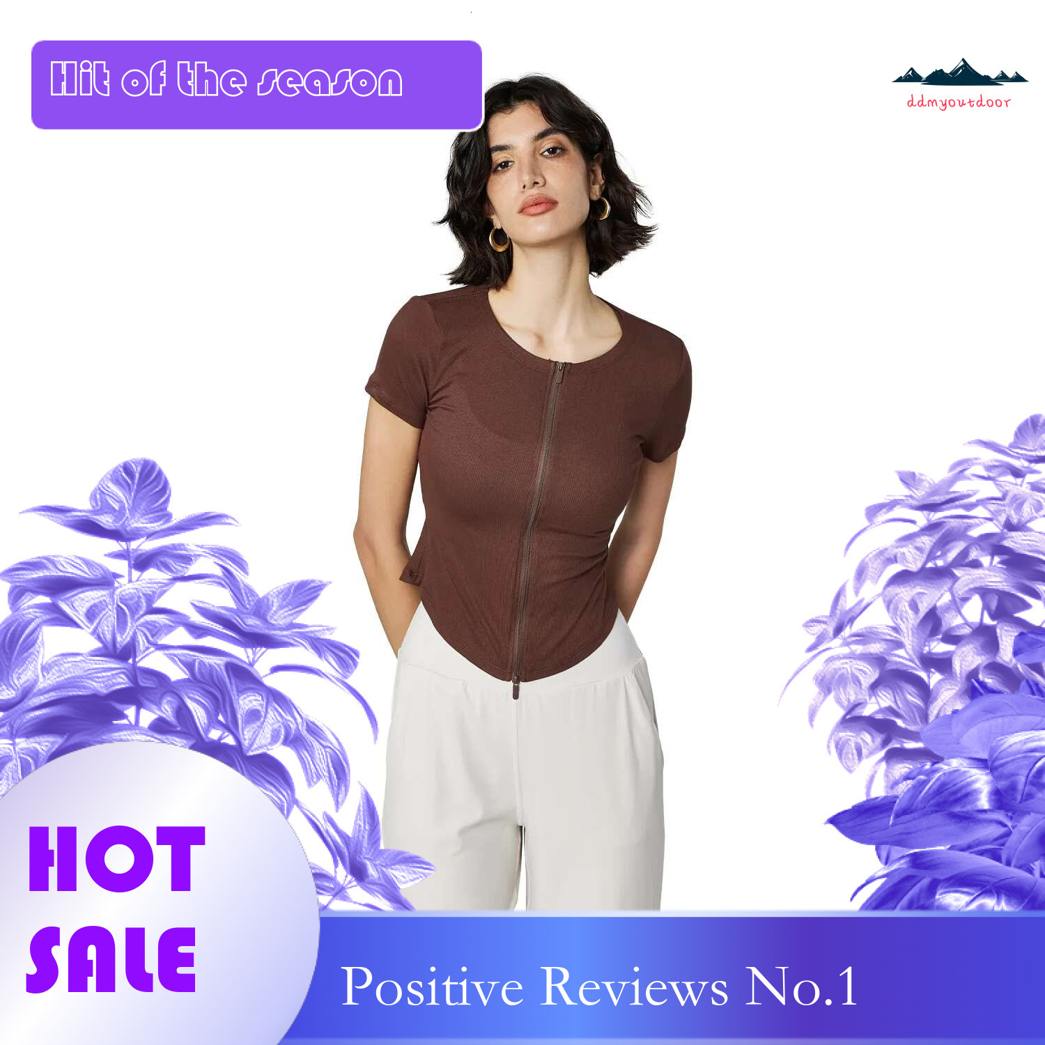 Ddmyoutdoor China Domestic Mermaid Curve Naked Slim Fit Sports T Shirt Women S Crewneck Zipper Yoga Clothes Casual Small Waist Fiess Short Sleeved Sum