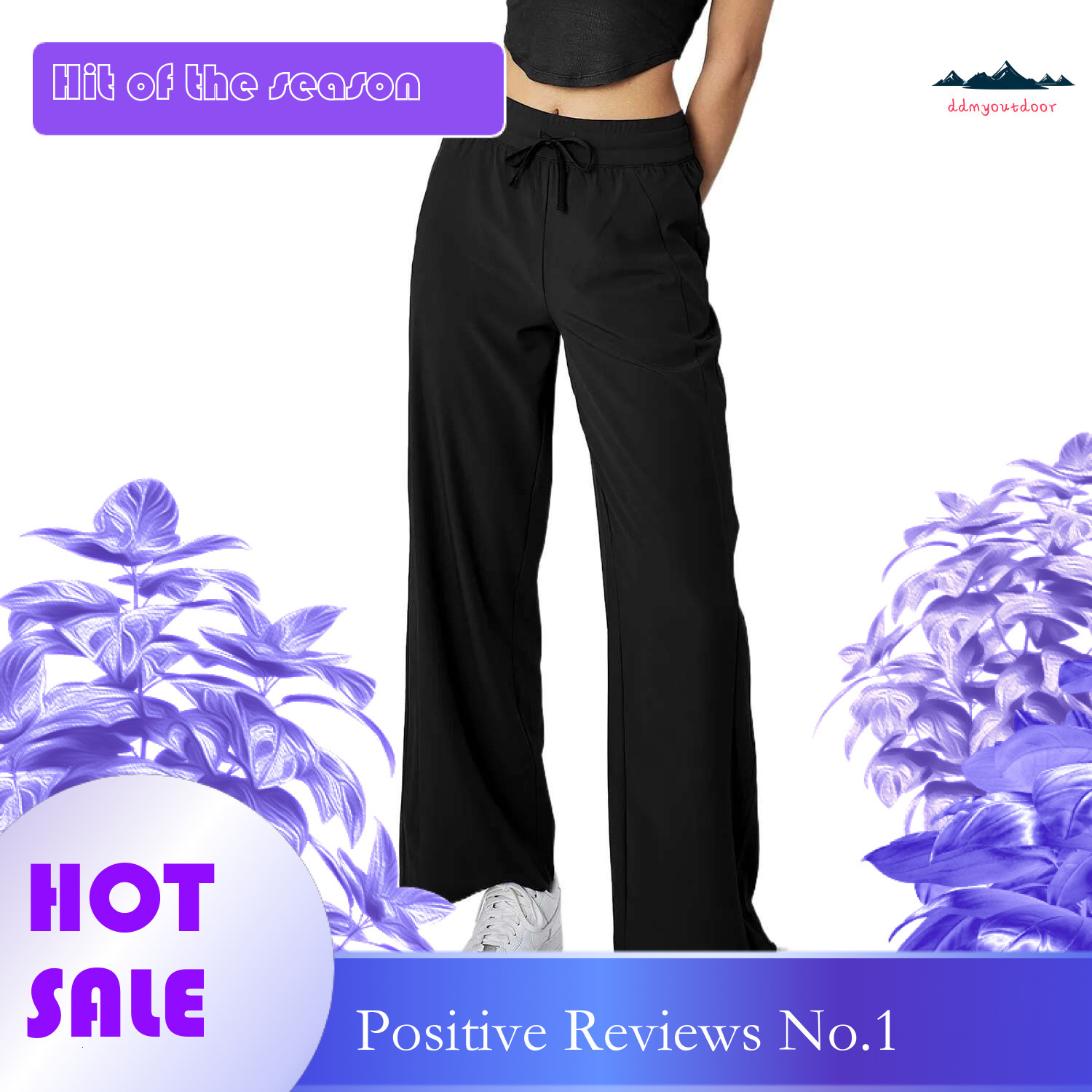 Ddmyoutdoor China Domestic Mermaid Curve Cool Sunscreen Drawstring Yoga Women S Loose High Waist Straight Sports Breathable Pocket Casual Pants