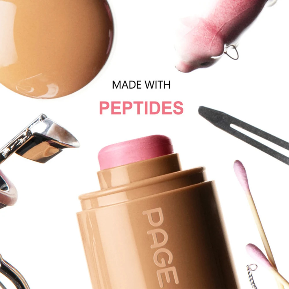 PAGE VINE Pocket Blush Stick Multi-Functional 6 Colors Lip Cheek Highlighter Waterproof Natural Glow Balm 250110