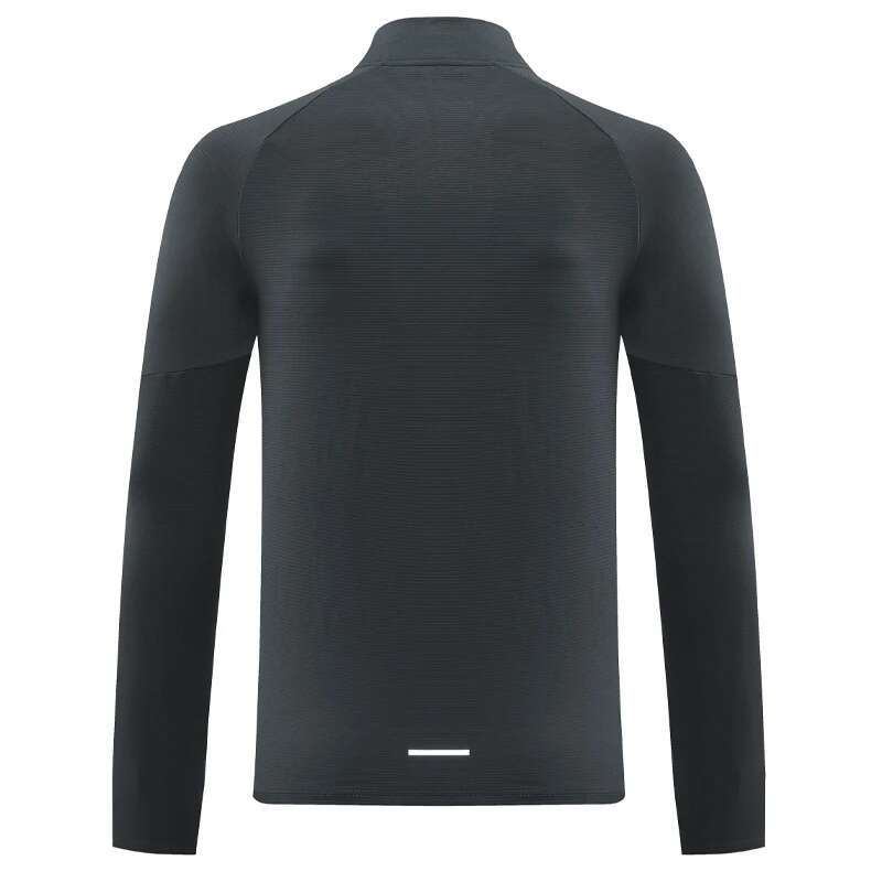 Ddmyoutdoor China Domestic Long Sleeve Shirts Man Running Training Gym Outdoor Workout Stand Collar Zipper Pullover Breathable Track Field Singlet Top