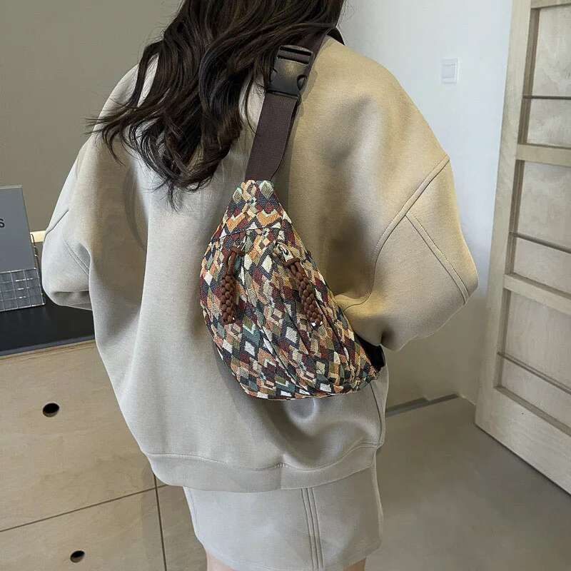 Bohemia Corduroy Belt Bags for Women Fashion Fanny Pack Female Banana Waist Hip Purse Shoulder Crossbody Chest Bag Pocket swissmilitary