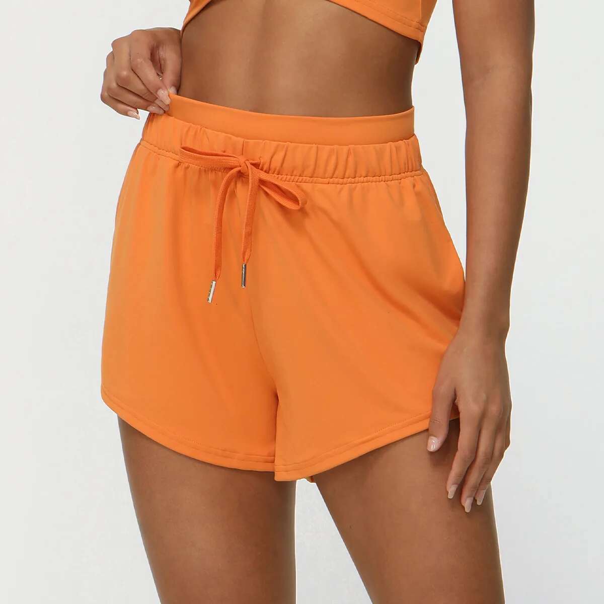 Ddmyoutdoor China Domestic Mermaid Curve Fake Two Piece Drawstring Waist Sports Shorts With Pocket Summer Workout Loose Casual Three Piece Pants For W