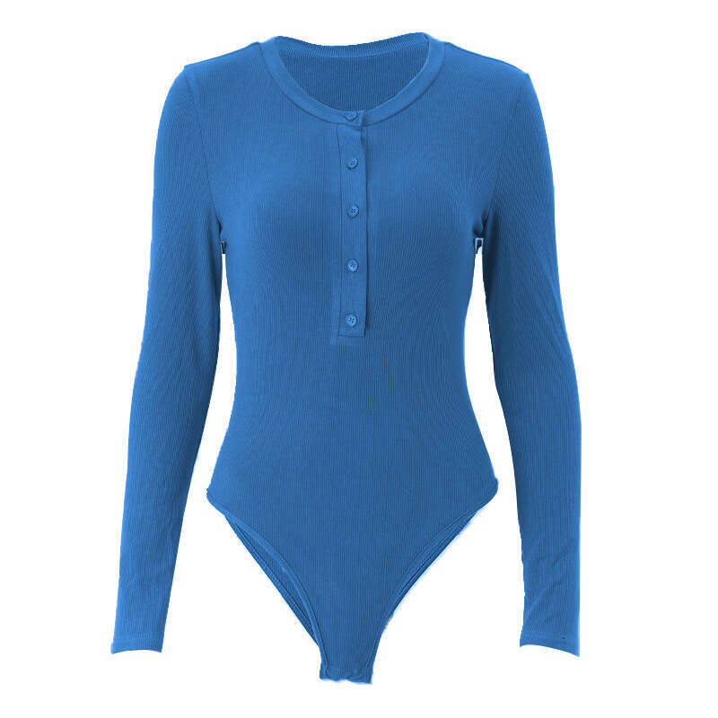 2025 European and American autumn hot fashion women's trend sexy spicy girl button up slim fit jumpsuit base shirt new temperament chic elegant c