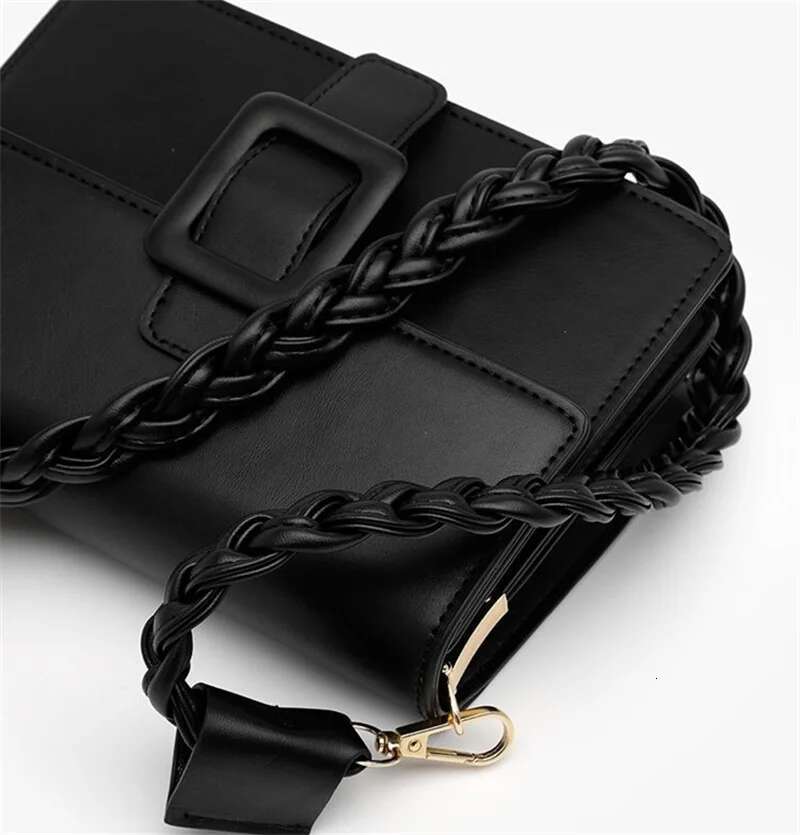 Designer Handbag Women's Solid Color Handbag Large Capacity Black Handbag With Double Shoulder Straps