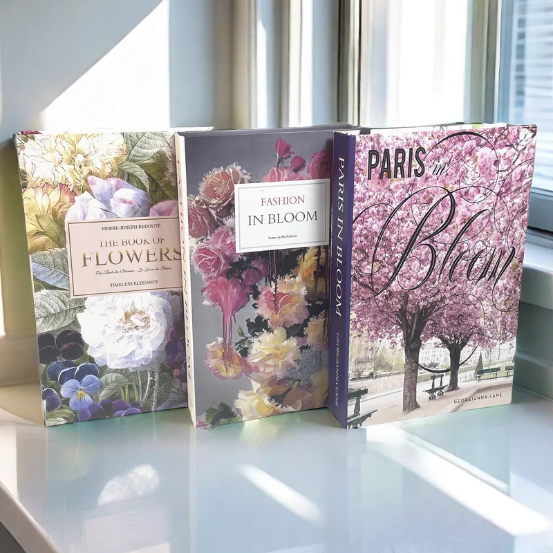 Perfume Book Storage Box Rose Decorative Books Fashion Magazine Coffee Table Books Home Decor Shooting Props Bedroom 250113