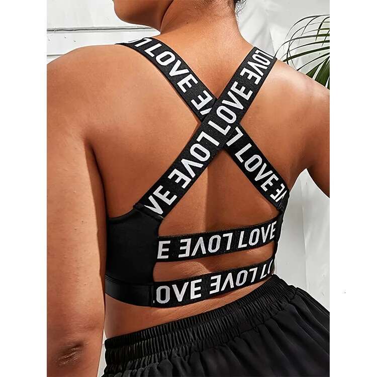 Ddmyoutdoor China Domestic Mermaid Curve Plus Size Contrasting Color Letter Printed Beautiful Back Sports Underwear Women S Detachable Bra For Women