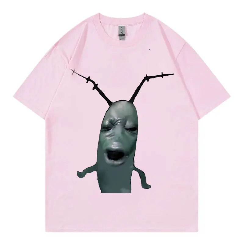 Cursed Plankton Funny T Shirts Gothic Fashion Oversized T-shirt Casual Pure Cotton Short Sleeve T-shirts Unisex Streetwear 250117