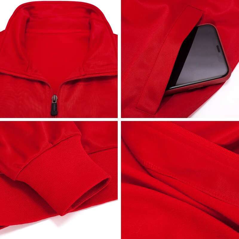 Ddmyoutdoor China Domestic Fiess Coat Autumn Winter Running Long Sleeves Fleece Zipper Outdoor Cycg Training Sweatshirt Men Soccer Jerserys
