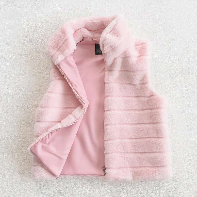 Autumn And Winter New Imitation Stand-Up Collar Artificial Fur Lady Vest Jacket