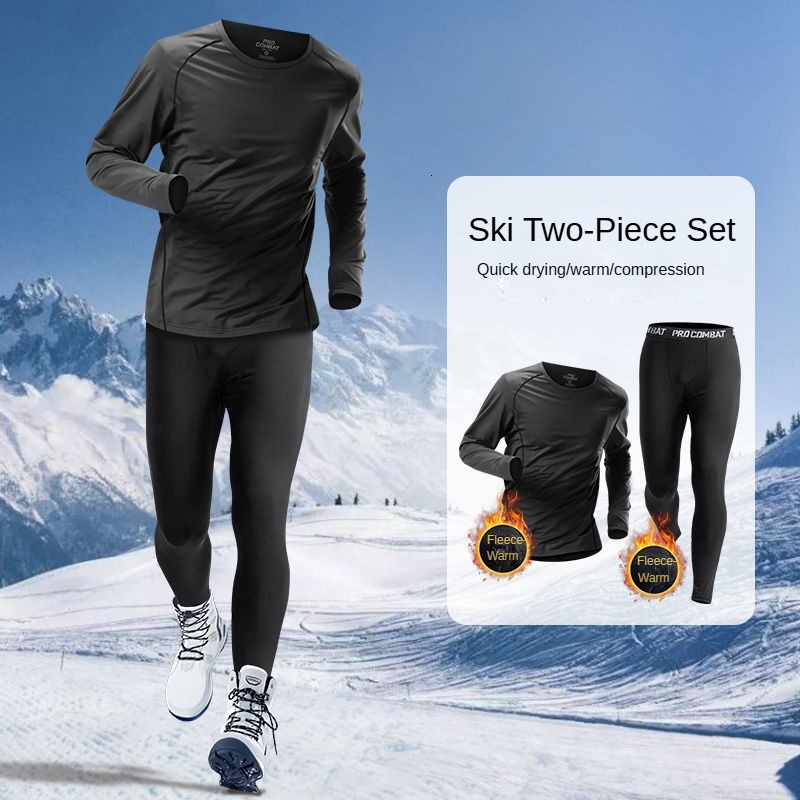 Men's Skiing Quick-Dry Warmth Sports Outdoor Climbing Track Suit/Set For Running Fiess Gym Fishing Golf Jogging Cycg Hiking