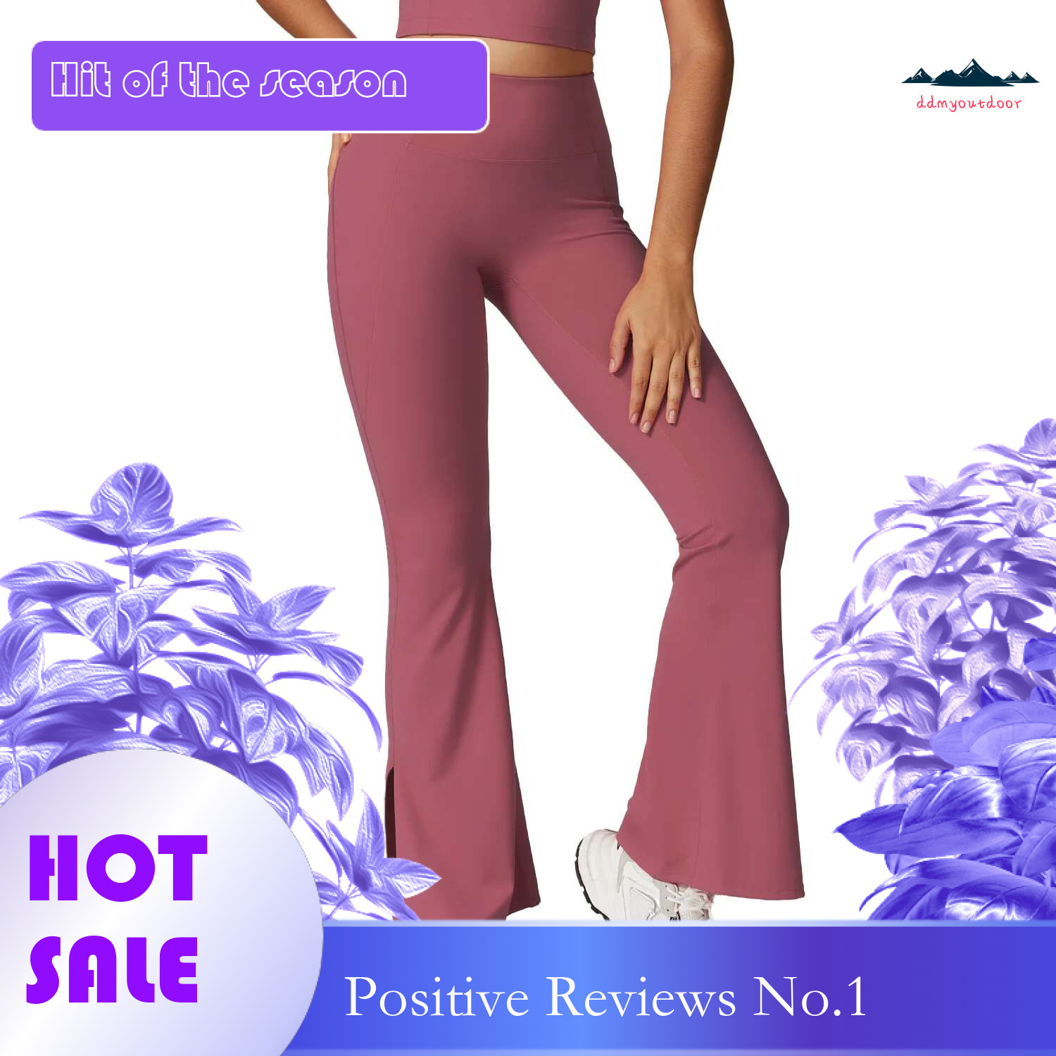 Ddmyoutdoor China Domestic Mermaid Curve Casual Women S Outer Wear High Waist Wide Leg Hip Yoga Fiess Sports Tight Flare Pants Women Pants