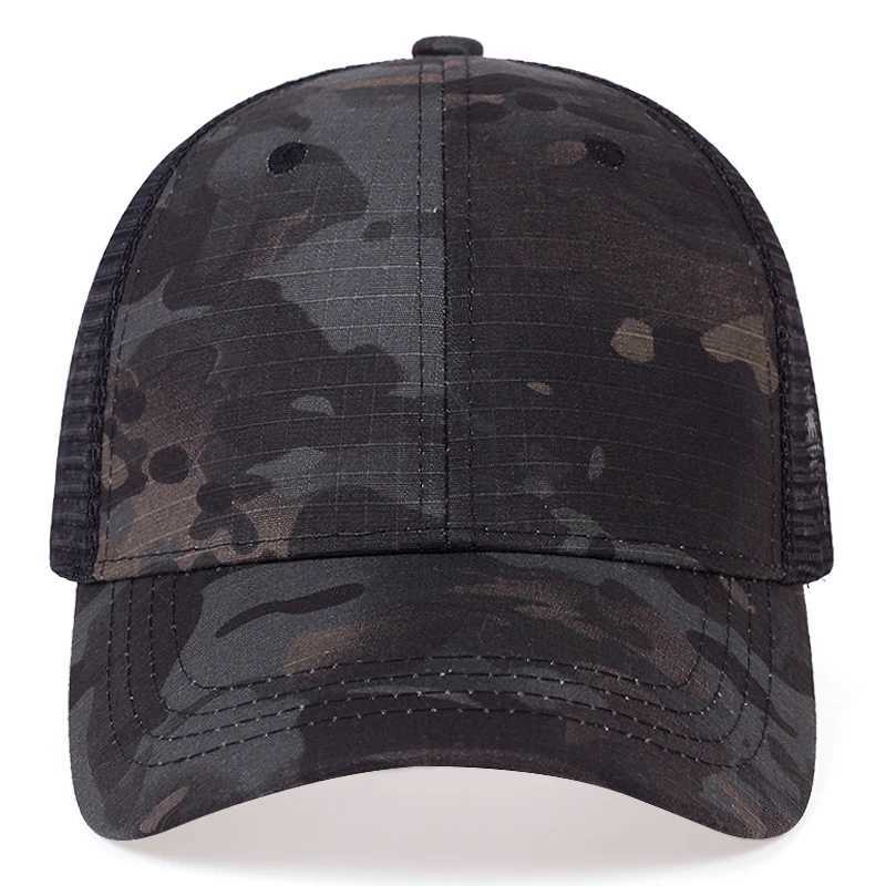 Mesh Summer Sun Hat s for Men Women Adjustab Baseball Men Trucker Hats Camouflage Jung Tactical HatsXJ250116