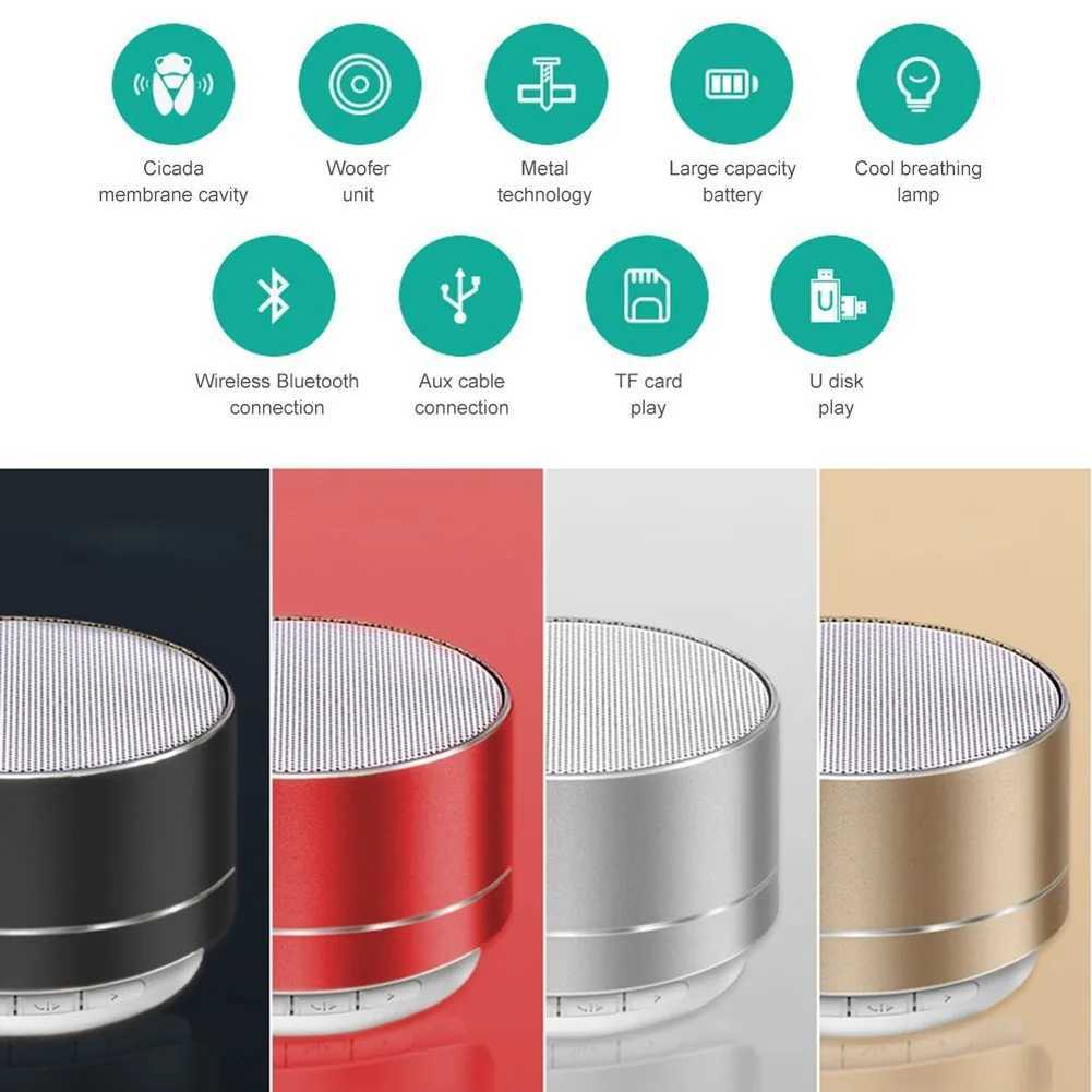 Car Audio A10 Portable Bluetooth Speaker Music Stereo Surround Mini USB Outdoor Subwoofer Speaker Audio Player Speaker Mic Support SD Card H250118