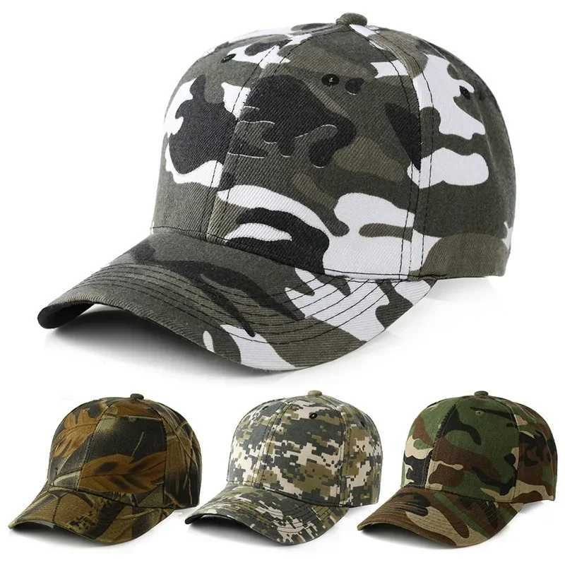 Adjustab Tactical Camouflage Jung Hunting Outdoor Sports Breathab Sunscreen Sun Hat Baseball for Men WomenXJ250116