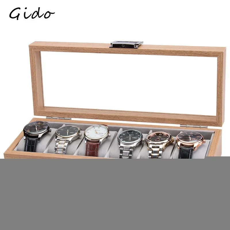 Wooden Watch Box for Exhibitors Jewelry Store Clock Watches Display Case Organizer Festival Party Gift 2/3/6/10/12 Slots 250117