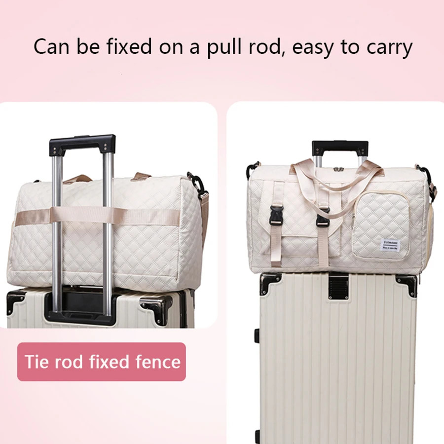 Durable Nylon Travel Duffle Bag Portable Sports Gym for Overnight Trips Shoulder Duffel Training Spacious Argyle 250114