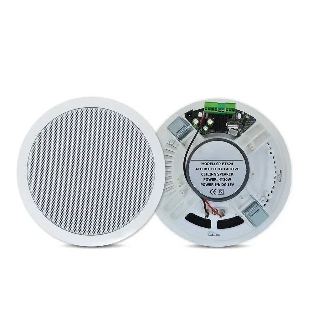 Car Audio 6 Inch 20W Bluetooth Ceiling Speaker audience Stereo Built-in Class D Digital Amplifier Home Theater System for Indoor Office H250118