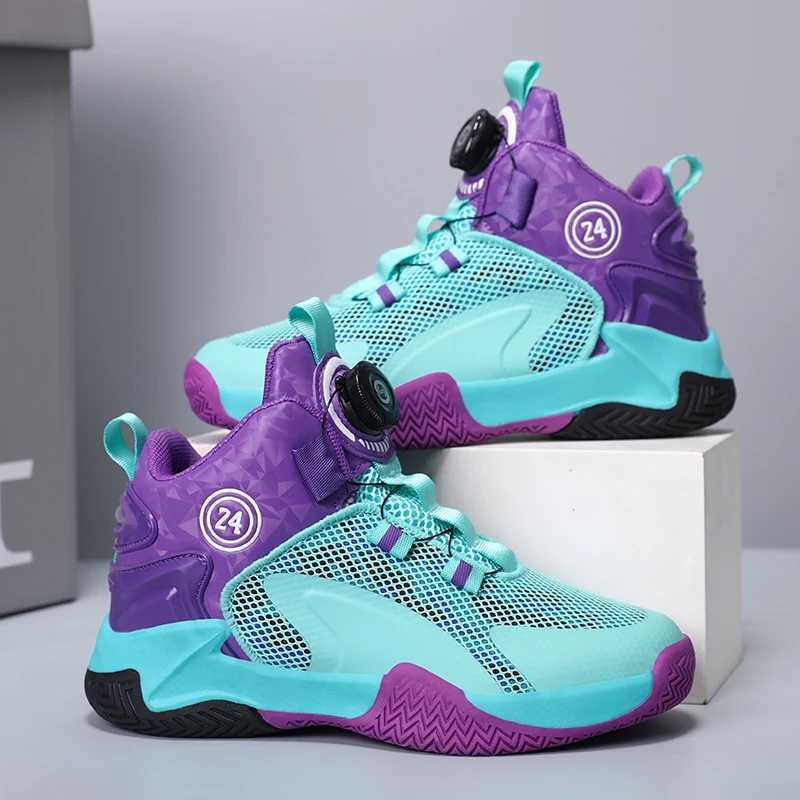 Children Basketball Sneakers Boys Shoes Kids Skater Casual Sneaker Non-Slip Sports Shoes for Boy Basket Training Child TennisXJ250118