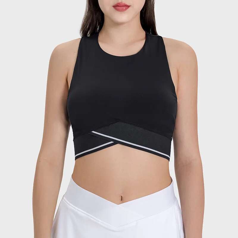 Ddmyoutdoor China Domestic Mermaid Curve Hot Girl Wind I Word Beautiful Back Cool Quick Drying Breathable Cross Hem Shockproof Sports Vest Sports Bras
