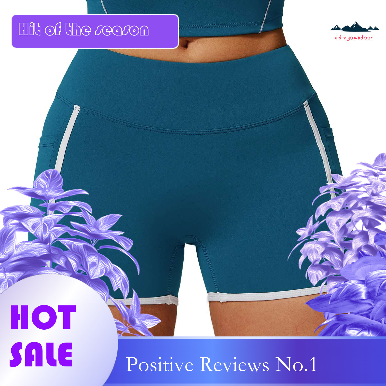 Ddmyoutdoor China Domestic Mermaid Curve Naked Yoga High Wrapped Abdomen Plastic Waist Sports Pants Fiess Outer Wear Shorts For Women