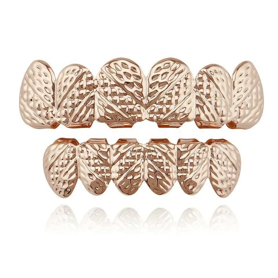 Hip-hop teeth gold-plated concave convex twill retainer Easter Halloween costume ball teeth jewelryXJ250114