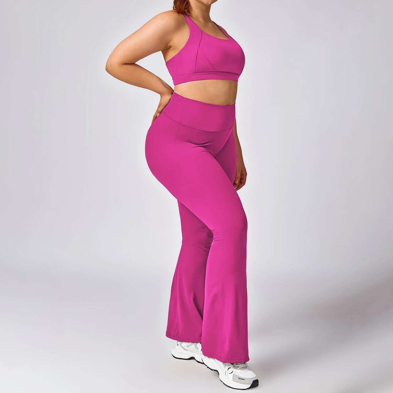 Ddmyoutdoor China Domestic Sportswear Woman Plus Size Yoga High Waist Breathable Wide Leg Pant Gym Sports Slim Flared Tight Pants Dance Trousers