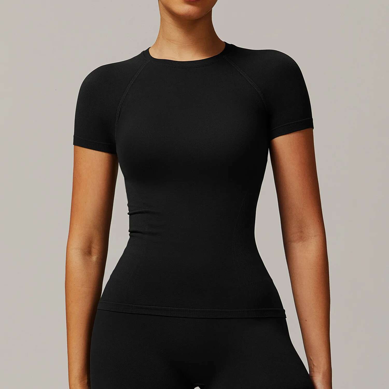 Ddmyoutdoor China Domestic Mermaid Curve Thread Seamless Short Sleeved T Shirt Yoga Casual Quick Dry Fiess Clothes Running Sports Top