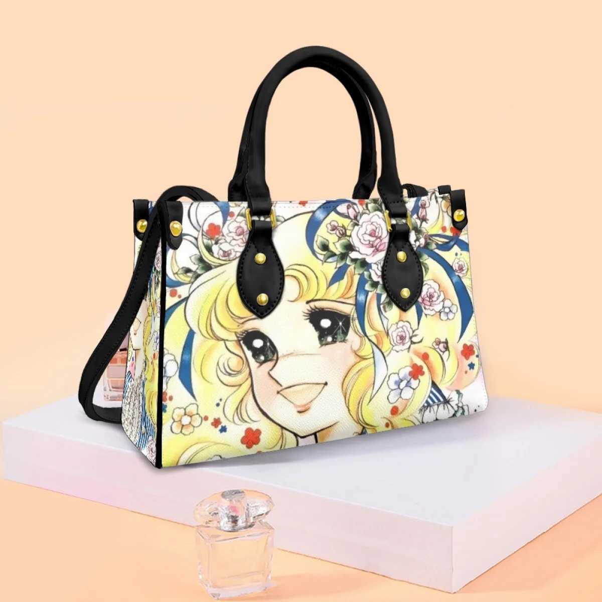 Women Leather Handbags Candy Anime Girls Large Shopping Bag Cute Cross Body Bags Casual Messengers Bags Travel NewFashion T250118