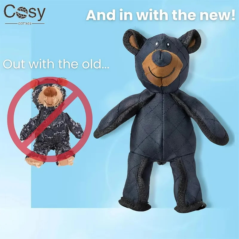 Unbreakable Bear Toys for Dog Teddy Extreme Pet Chewer Indestructible Plush Squeaking Toy Tough Heavyduty 250115