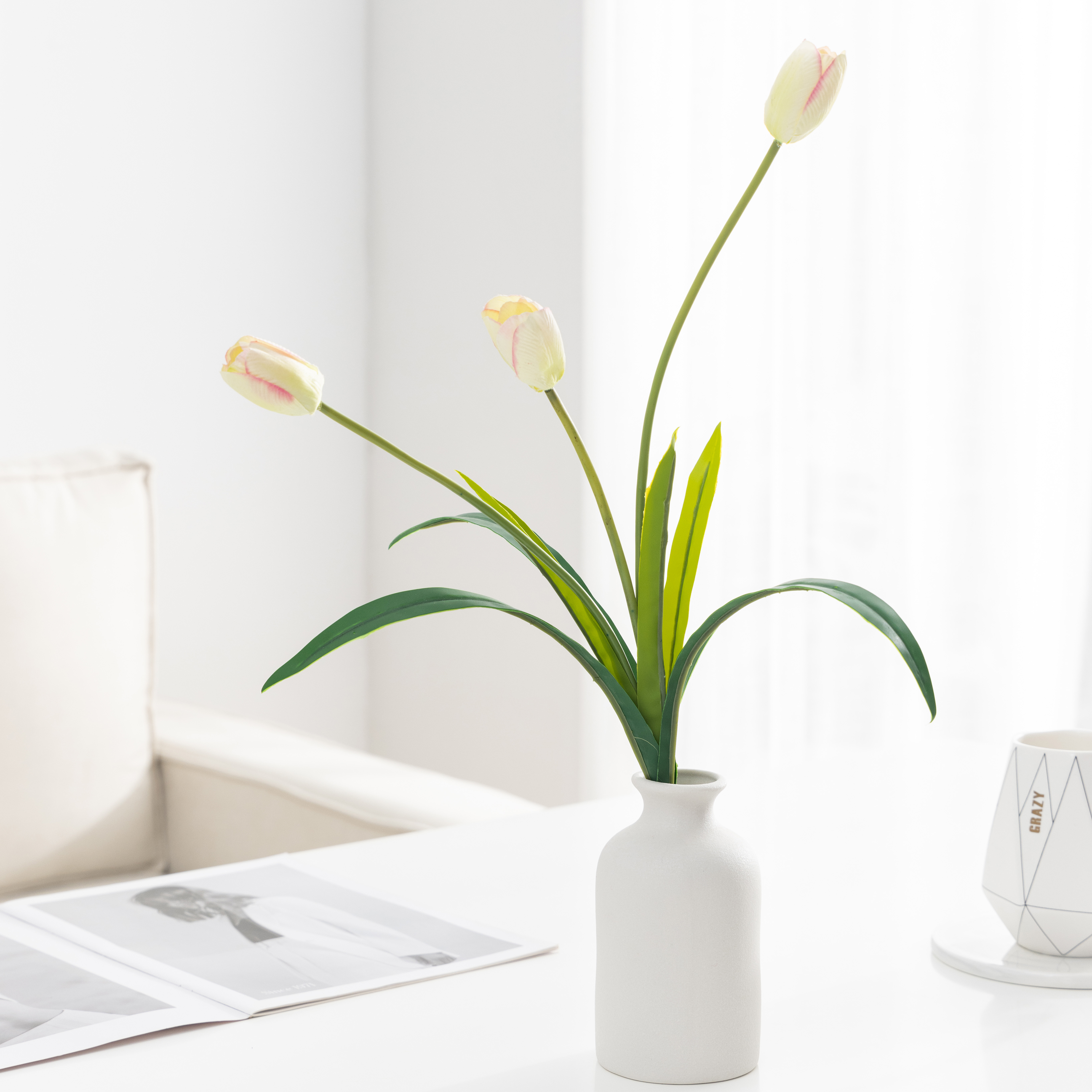 Hundred flowers state 3 tulips simulation flowers fake flowers decorative simulation greenery floral living room table background ornaments