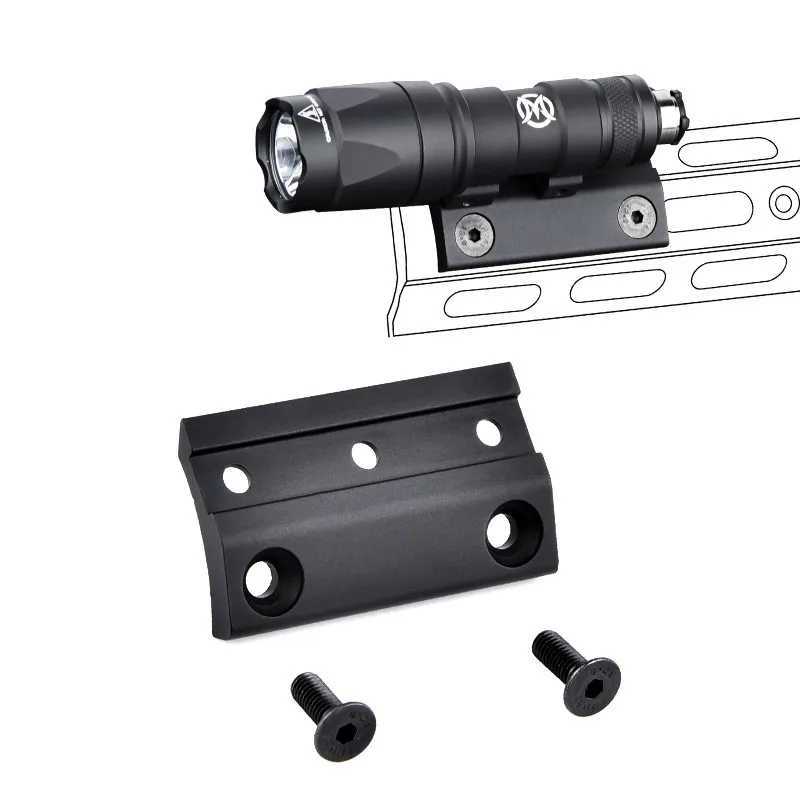 Airsoft M300 M300A Surefir Tactical Flashlight Fit 20MM Rail MLOK Mount KEYMOD Base Weapon Hunting Scout LED Gun Mini LightW241227