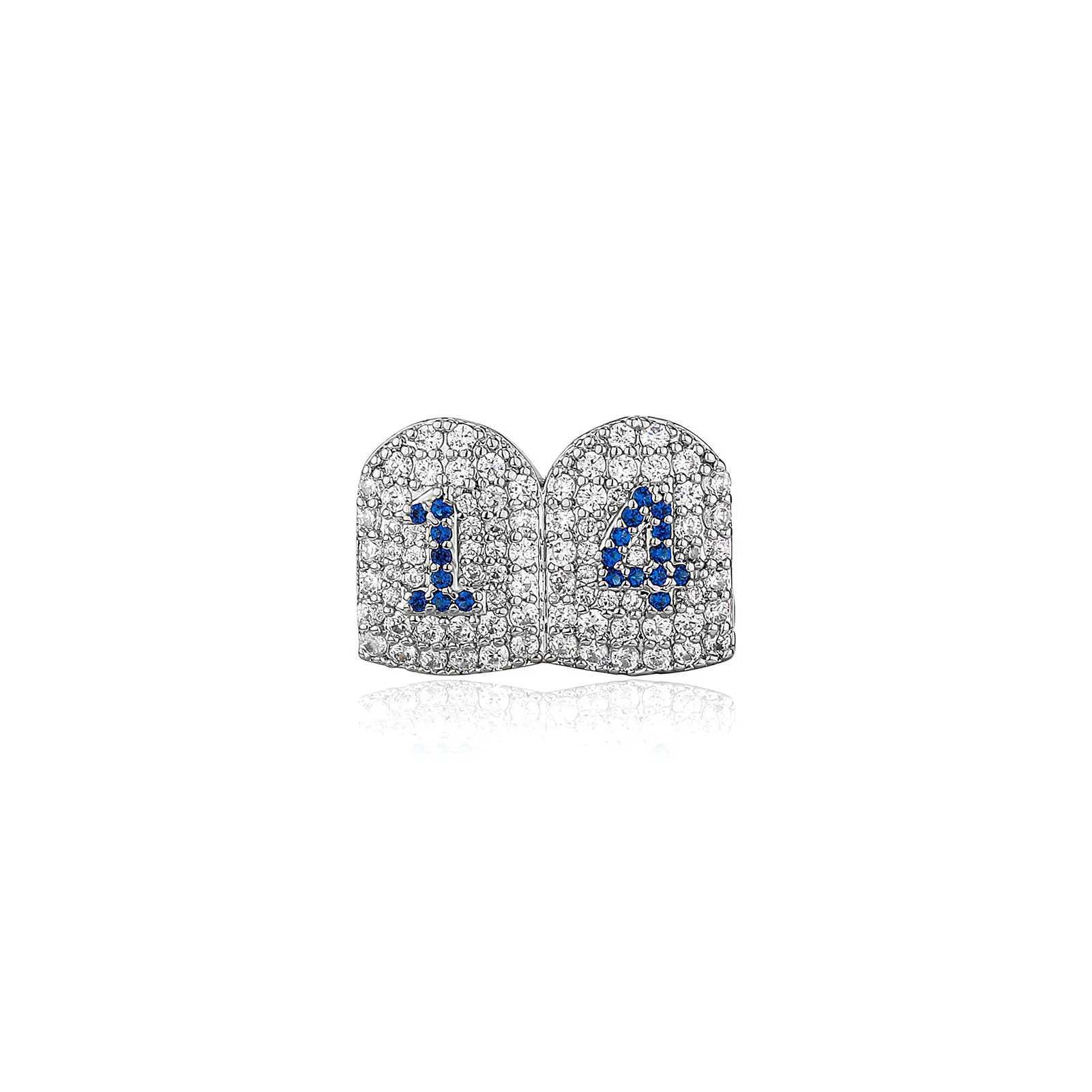 HipHop Single Full Zircon Tooth Grillz Cap Top Bottom Dental Grill Teeth Caps Halloween Cosplay Costumes False TeethXJ250114