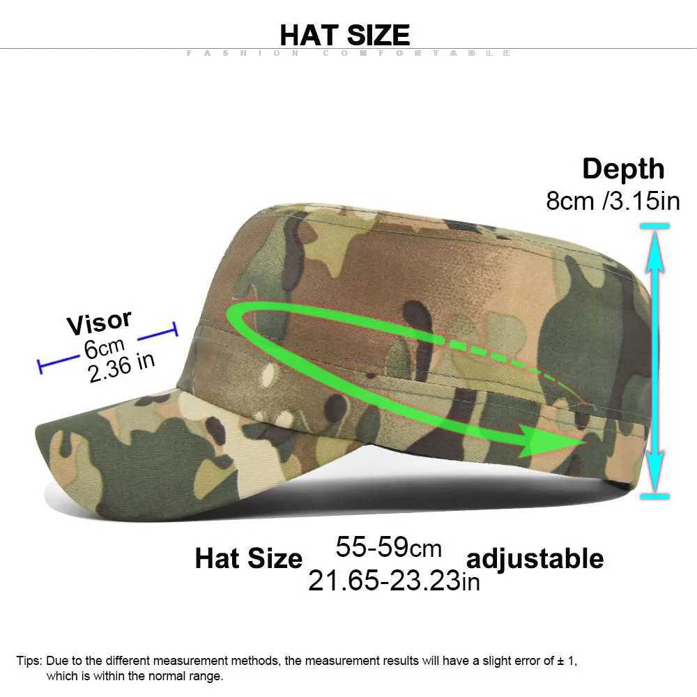 ic Vintage Flat Top Men Tactical Army Camouflage Flat Hats For Women Men Summer Camo Army Baseball s AdjustabXJ250116