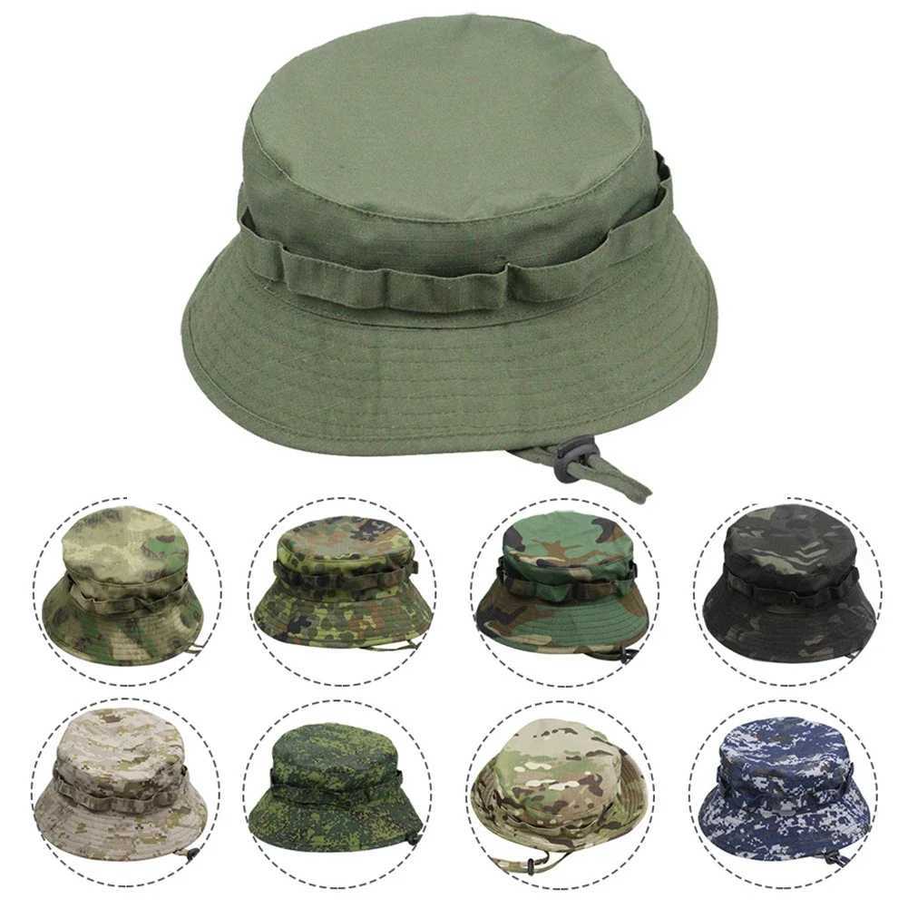 Camouflage Boonie Hats Summer Fashion Bucket Hat Men Women Outdoor Hunting Hiking Fishing Climbing Unisex Flat HatsXJ250116