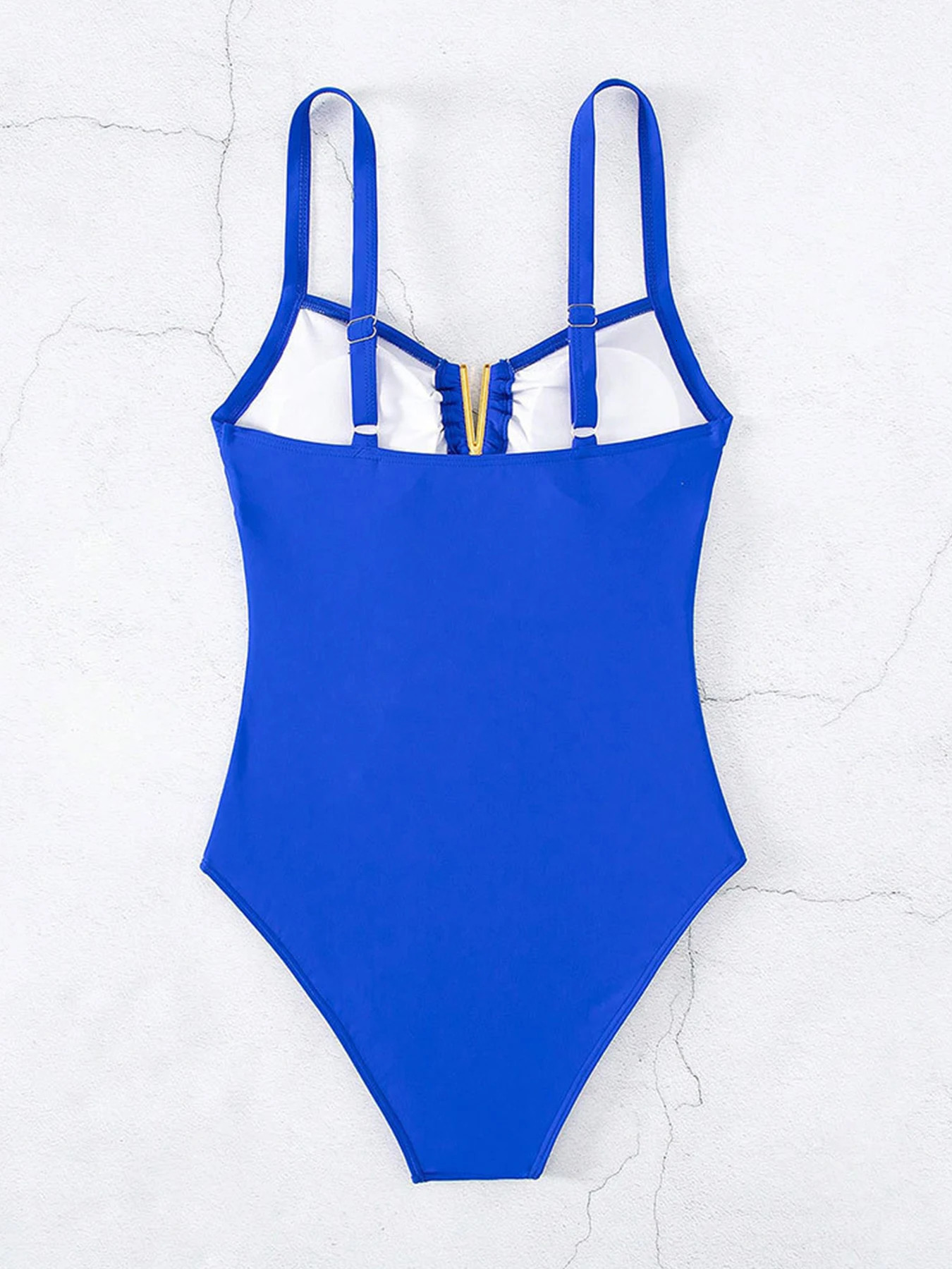 Sexy VNeck One Piece Swimsuit For Women Push Up Swimwear Female Bodysuit Monokini High Waist Bathing Suit Beachwear XL 250106