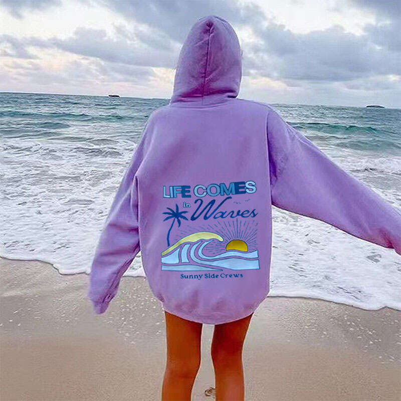 men's women's shoulder down style pullover long sleeved hoodie, fashionable and casual, high-quality printed hoodie
