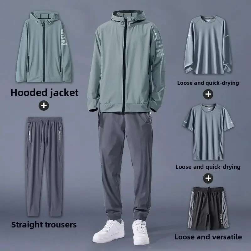 Ddmyoutdoor China Domestic Men S Spring Autumn Running Fiess Suit Loose Fit Quick Dry Clothes Morning Runs Ideal For Outdoor Training Gym Workouts