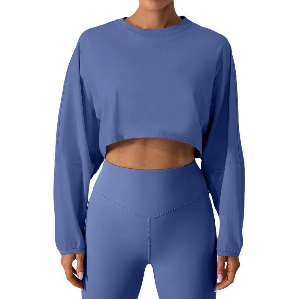 Ddmyoutdoor China Domestic Mermaid Curve Spring INS Superstar Brand Same Style Fiess T Shirt Long Sleeve Shirt Yoga Running Loose Crop Top Women