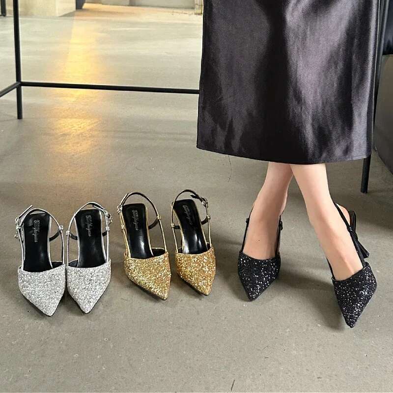 Bg Sexy Pointed Toe Heels Brand Party Dress Wedding Shoes Female Fashion Sgback Thin High Sandals Women