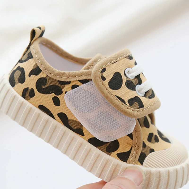 Children Leopard Canvas Shoes Toddler Infant Boy Sneakers Girl Candy Color Casual Shoes Baby Kids Breathable Soft Leisure ShoesXJ250118
