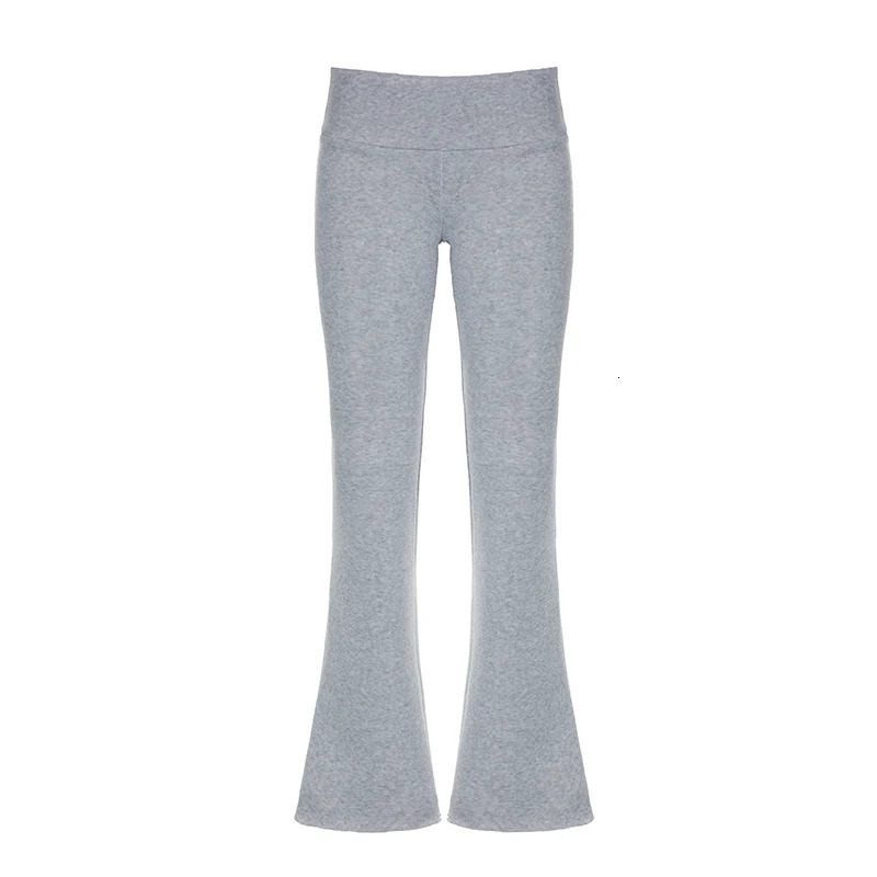Darlingaga Casual Solid Low Waist Autumn Sweatpants Rolled Korean Fashion Skinny Flared Trousers Cuffs Harajuku Boot Cut Pants 250113