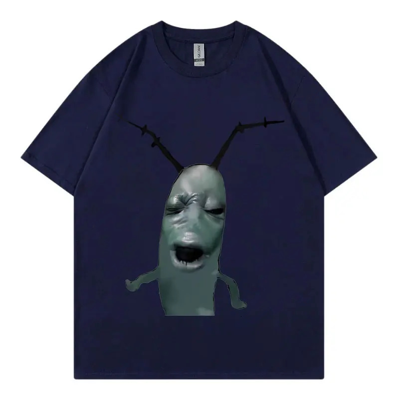 Cursed Plankton Funny T Shirts Gothic Fashion Oversized T-shirt Casual Pure Cotton Short Sleeve T-shirts Unisex Streetwear 250117