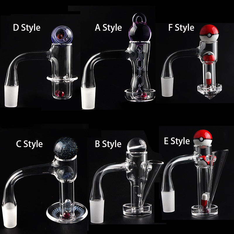 Halo Full Weld Beveled Edge 20mm OD With Terp Slides Terp Slurper 4mm Bottom Quartz Banger set 6mm Ruby